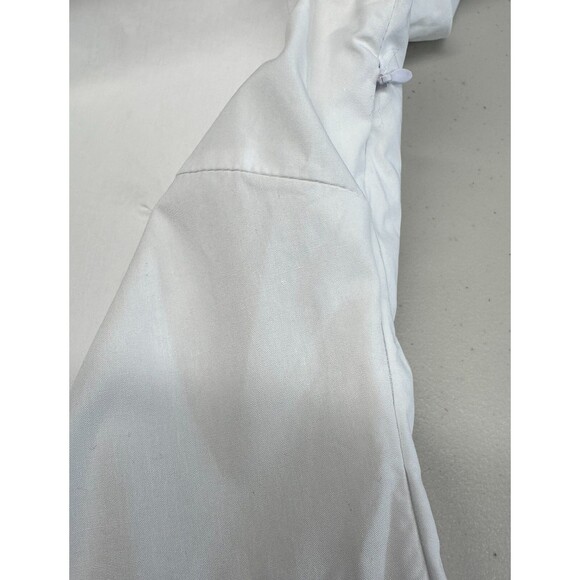 Athena Marie Blouse Size XL White Collared V-Neck Flowy Side Zip Flared Sleeves - Picture 7 of 14